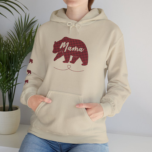 Mama Bear of 3 | Heavy Blend Hoodie | Ambrosia Rae Designs