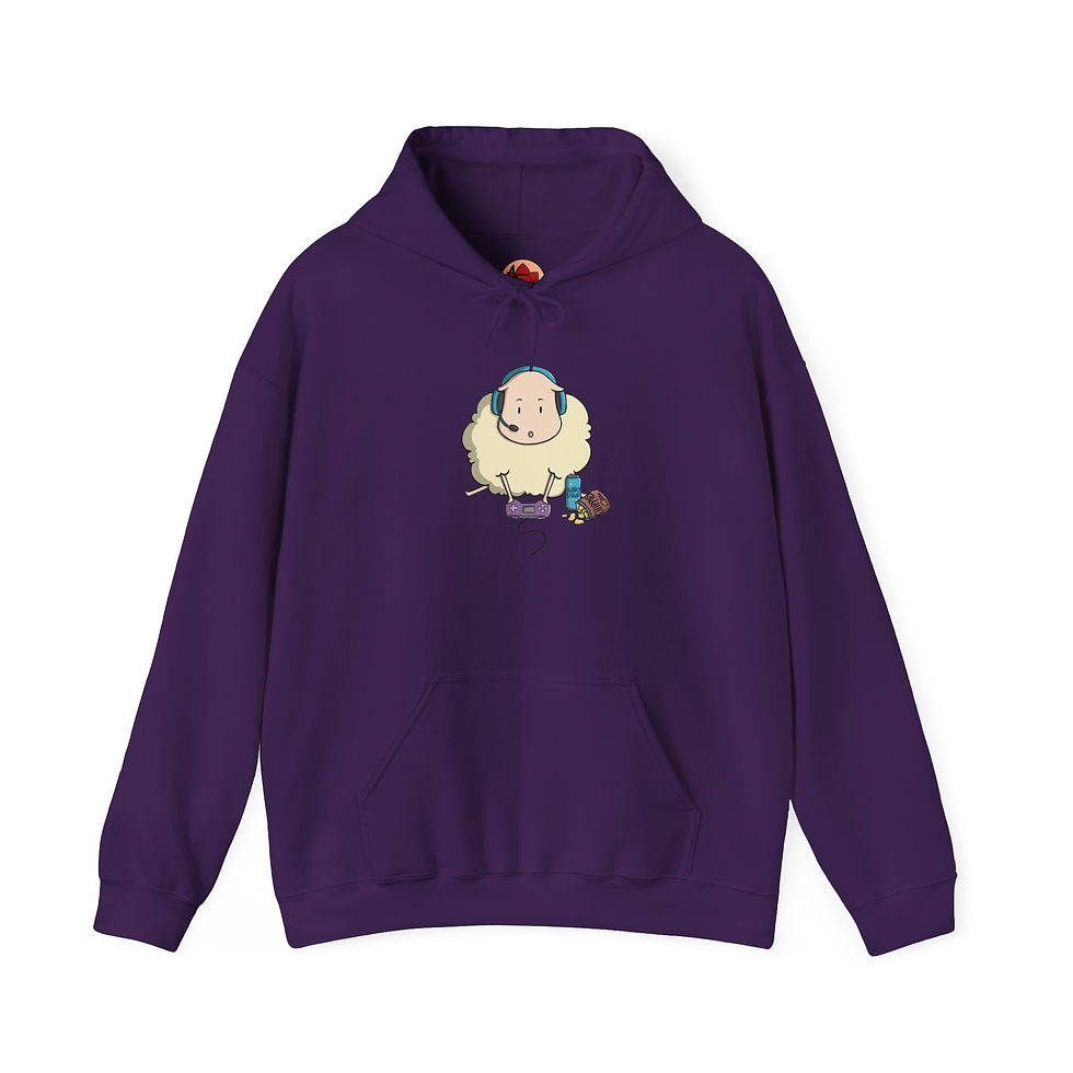 Thumbnail: Sitting Gamer Sheep | Heavy Blend Hoodie
