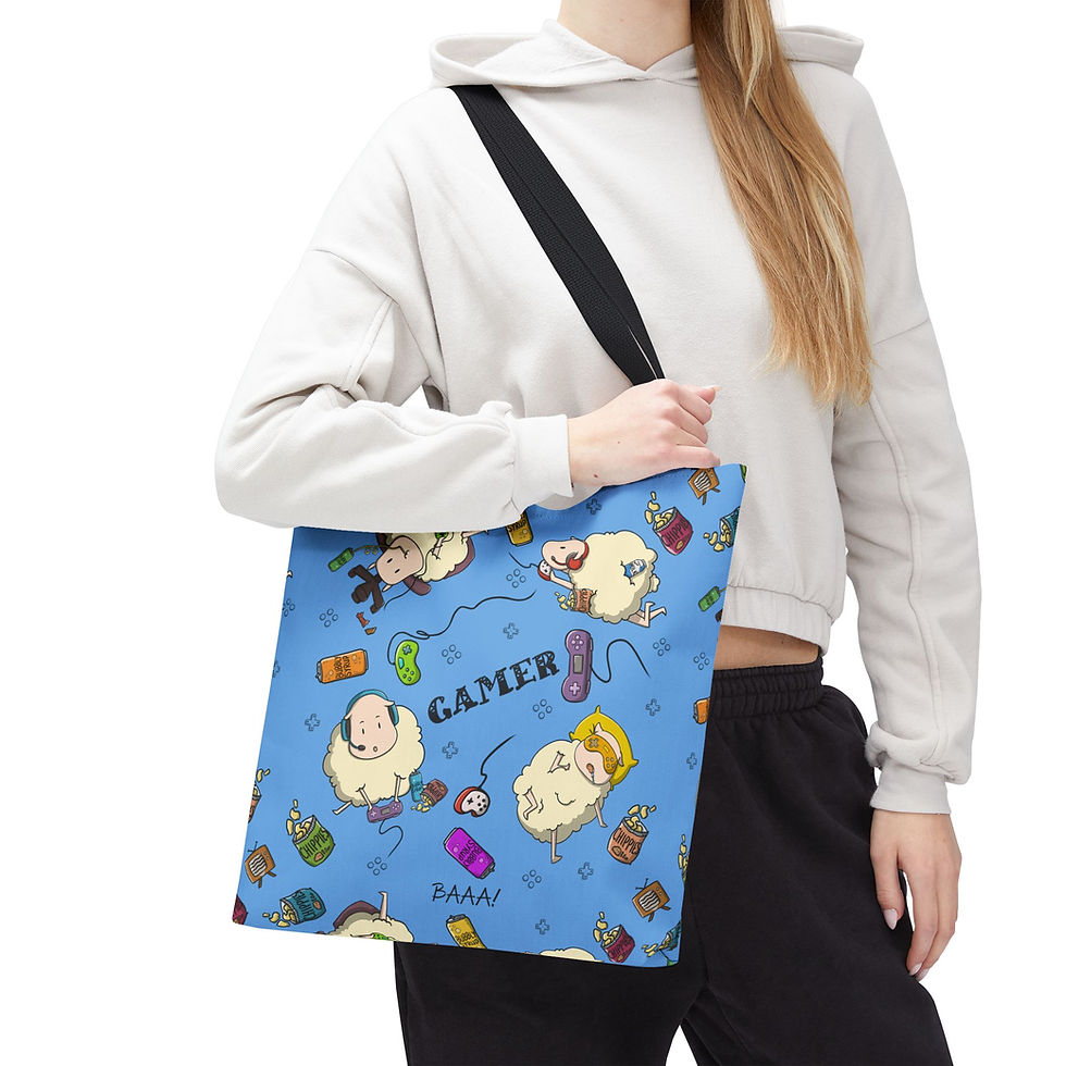 Thumbnail: Gamer Sheep | Tote Bag (Blue)