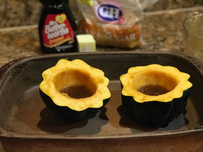 Fresh caught Pacific NW Salmon paired with Acorn Squash.