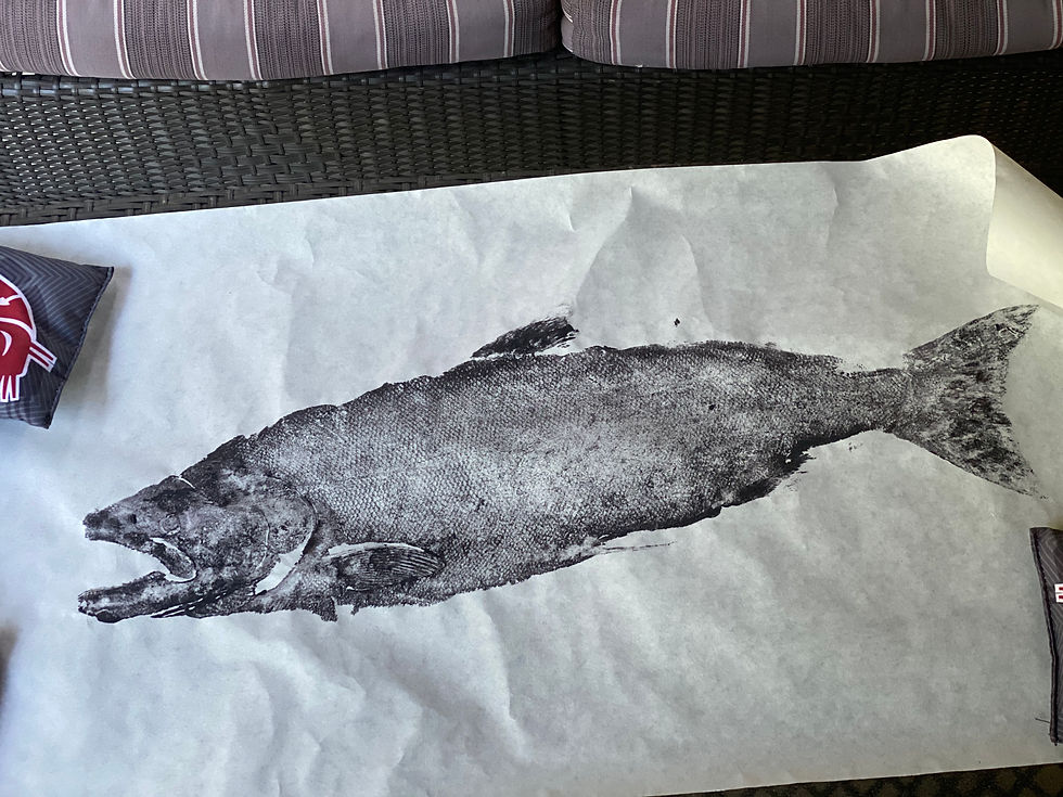 My first salmon print!