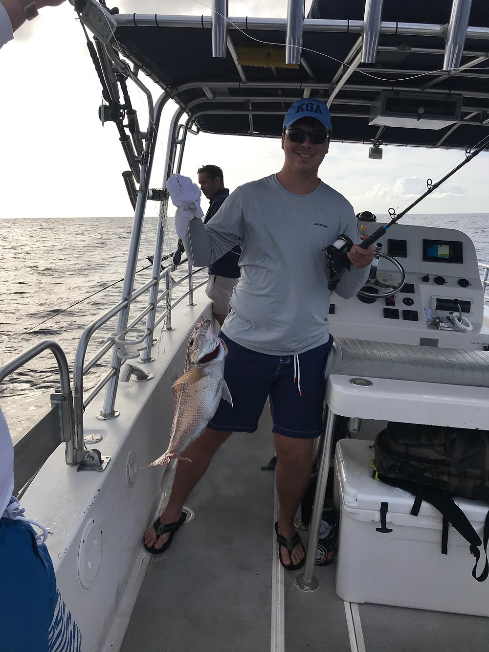Mason with a nice Pink Snapper!