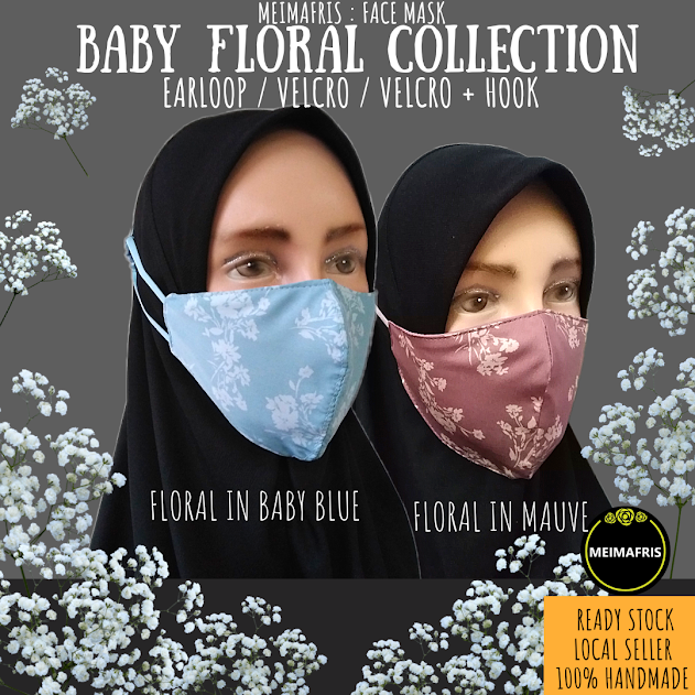 Silk Face Mask (Baby Floral Collection)