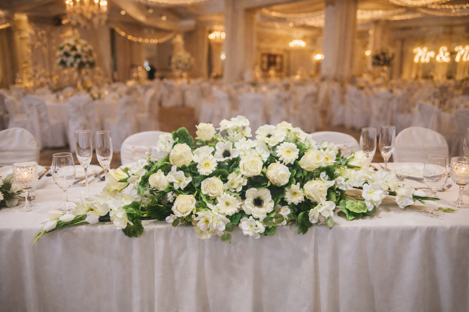 White and Ivory Ceremony Arrangement for *** HIRE***