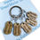 Thumbnail: 5 wooden breed stitch markers hanging from a wooden ring with the breed Navajo-churro engraved in it