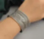 REYANA Oxidised Silver HandCuff Bangle