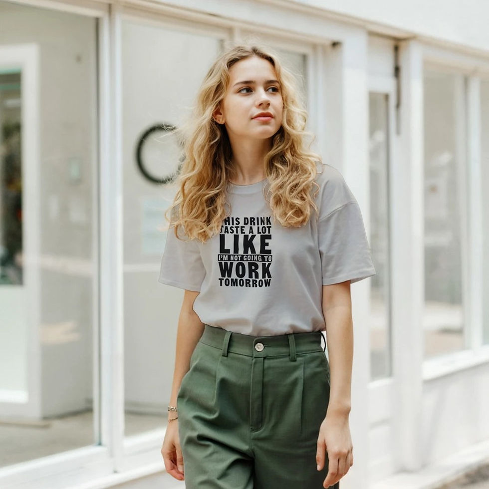 Thumbnail: Funny Drinking T-Shirt “This Drink Tastes Like I’m Not Going to Work Tomorrow”