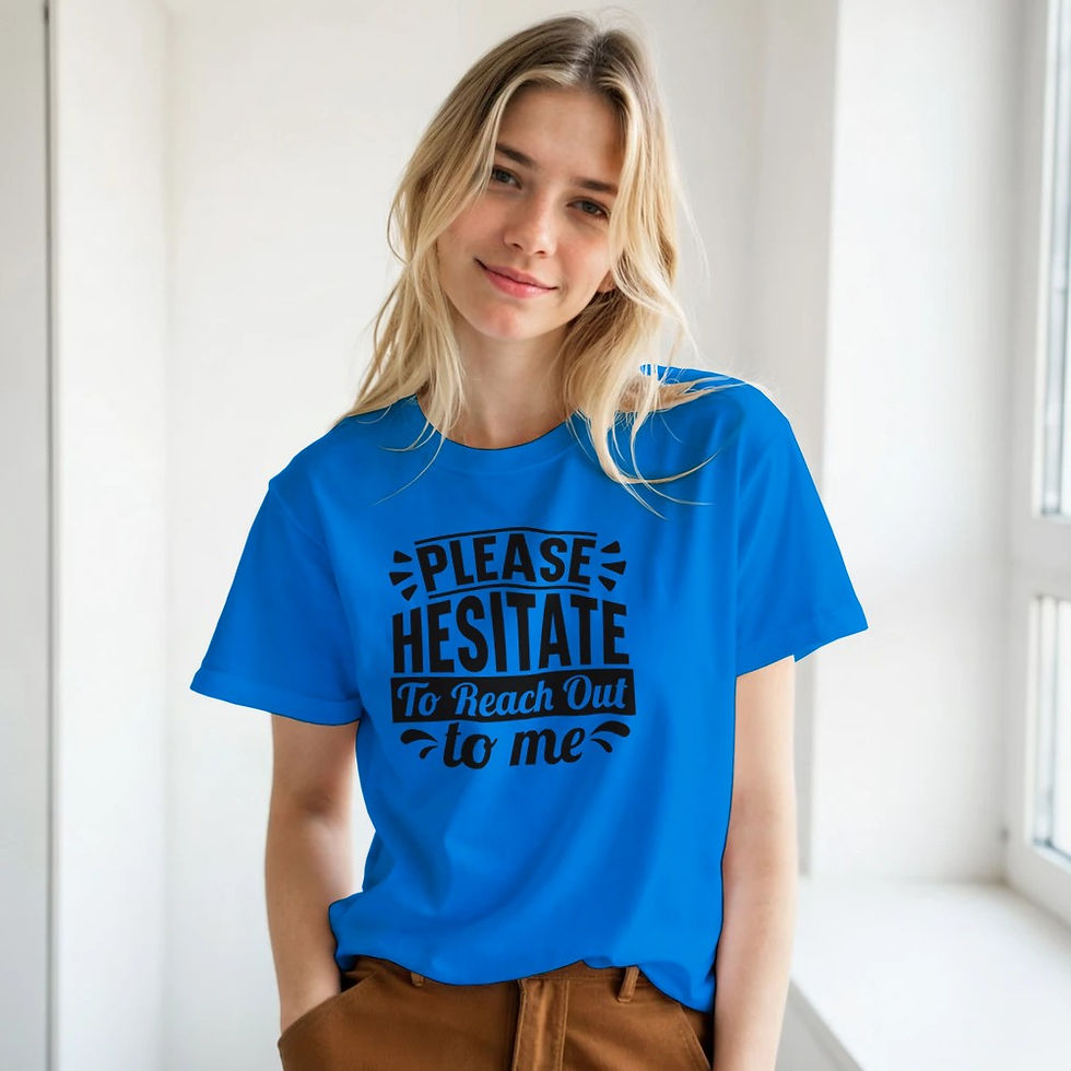 Thumbnail: Please Hesitate to Reach Out – Funny Sarcastic Work T-Shirt