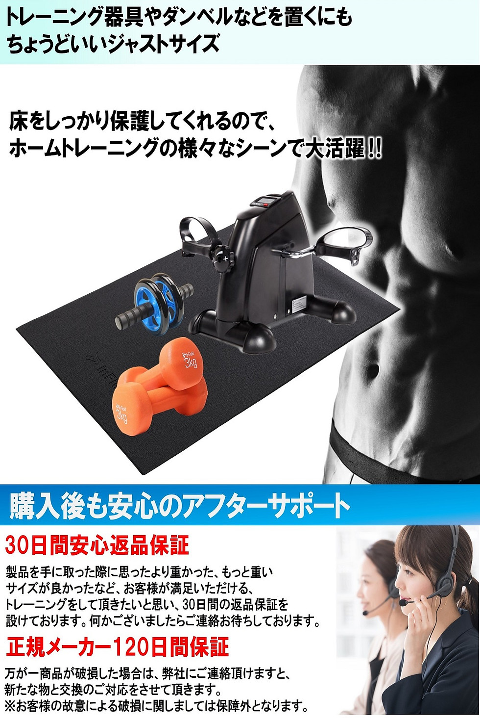 サムネイル： フロアマット エクササイズマット 防音マット