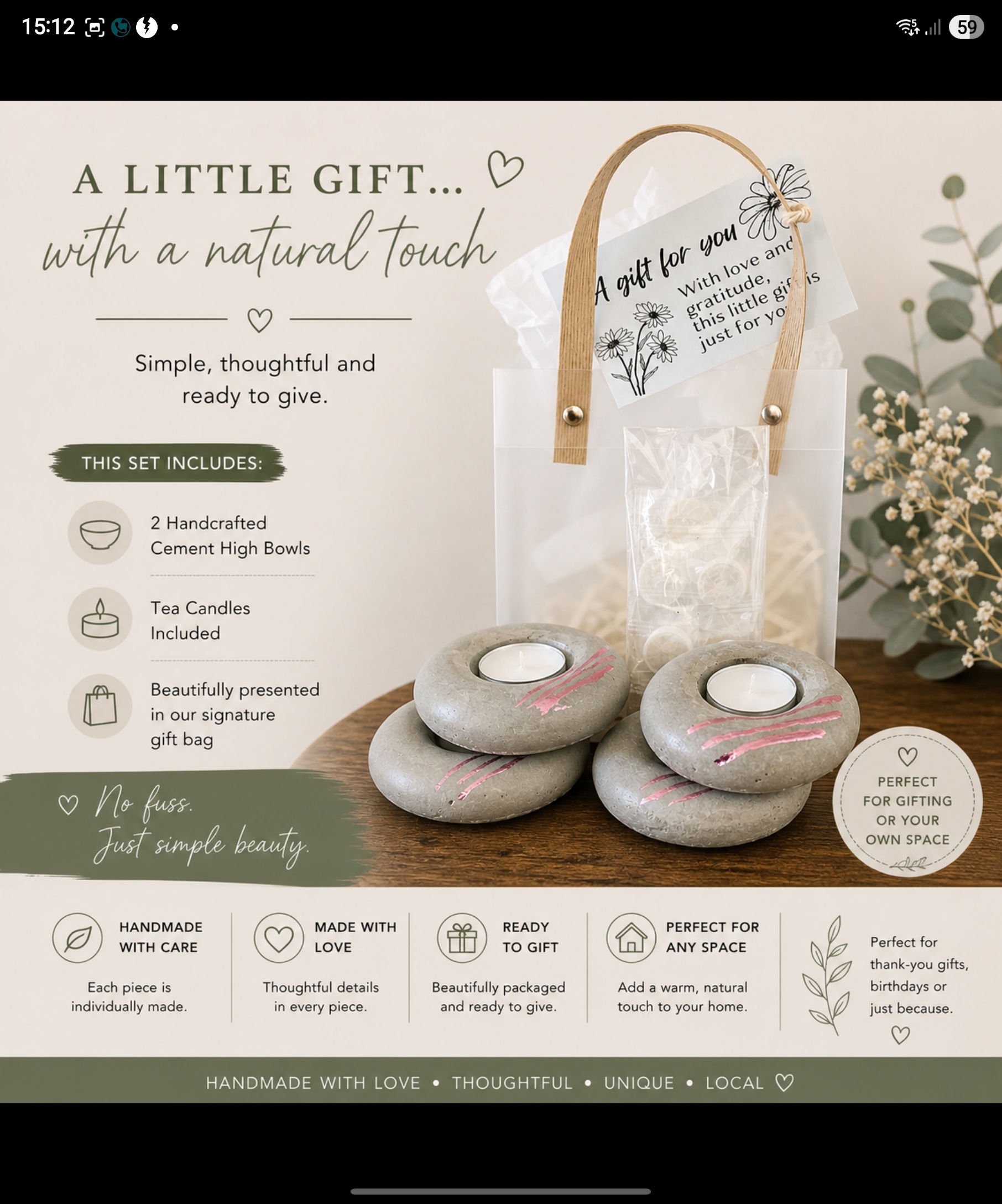 Gift bag with the new WET and WIPE Serviettes Vessels