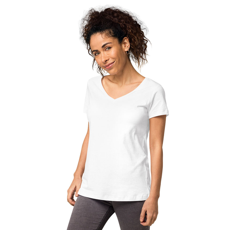Thumbnail: Organic Women’s fitted v-neck t-shirt