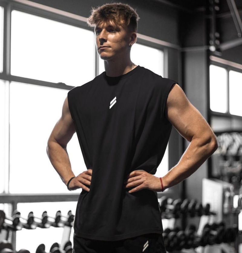 Camiseta deportiva sin mangas para hombre, chaleco de secado rápido, transpirab