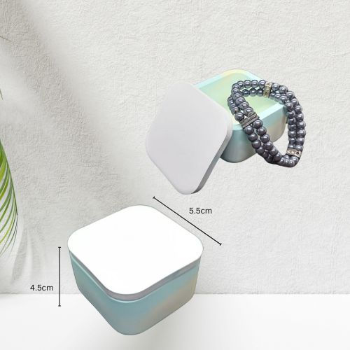 Thumbnail: Blue and White Mini Square  Ceramic Storage Box