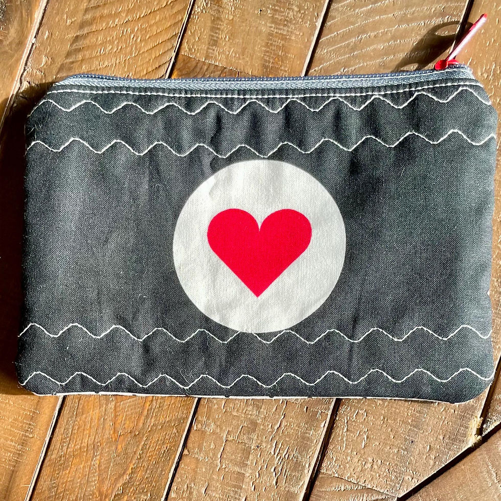 Thumbnail: XOXO Valentine Quilted Zipper Snack Pouch