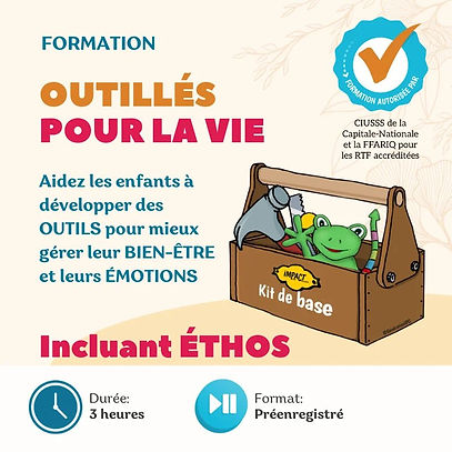 Duo Bon-Départ : Formation préenregistrée – Outillés pour la vie + Ethos