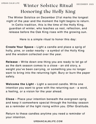 Urban Calm December 2025 Newsletter 5