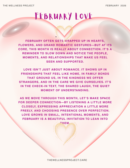 The Wellness Project February 2026 Newsletter 2