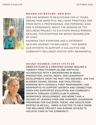 October Newsletter Urban Calm 11 - Side Notes