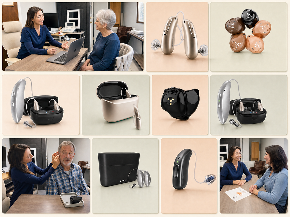 Starkey, Signia, Oticon, Phonak and Widex Hearing Aids with Dr Haynie fitting the patients