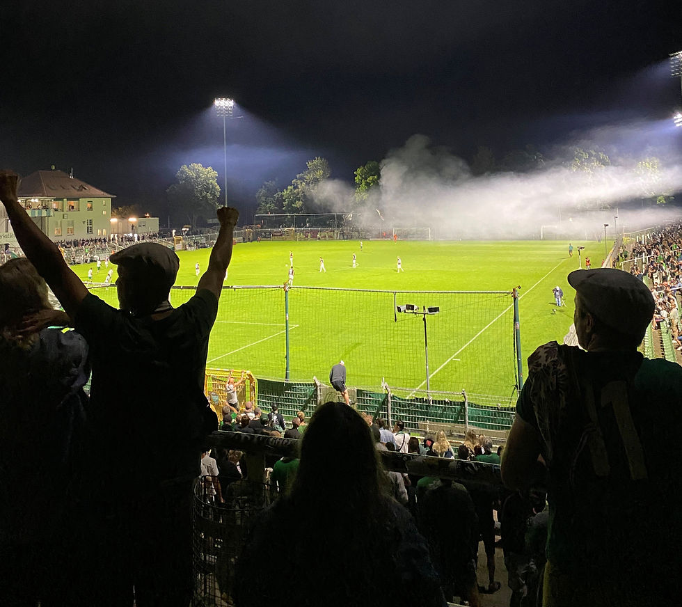 Chemie Leipzig Celebration, Photo by Chris Tuck, Stadium Journey