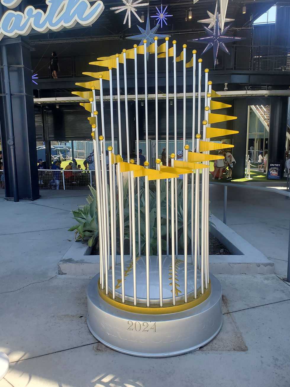 Dodger Stadium - 2024 World Series Trophy Replica, Photo by Andrei Ojeda, Stadium Journey