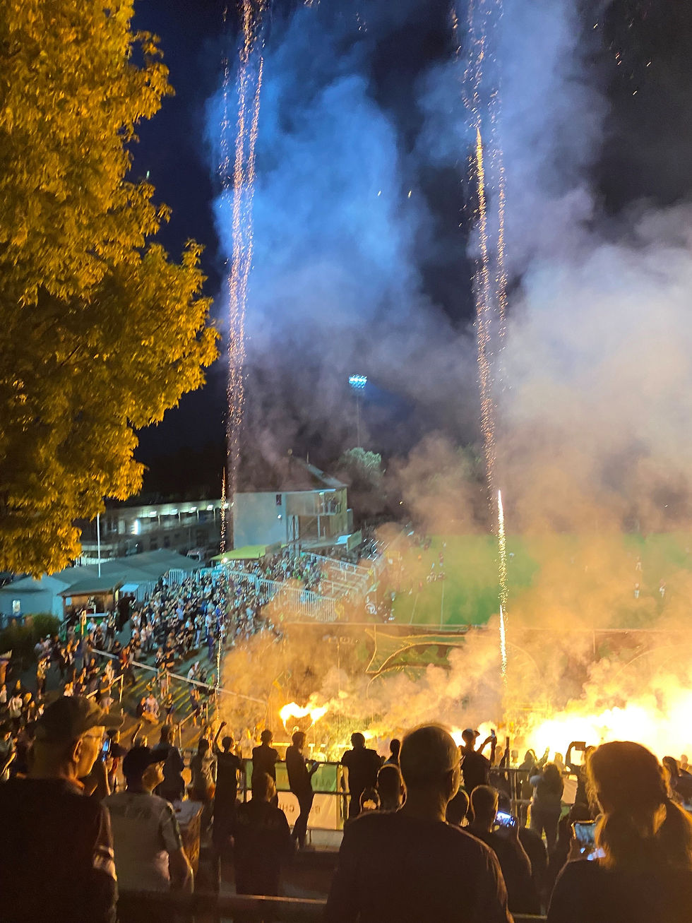 BSG Chemie Leipzig Die Diablos Pyrotechnics, Photo by Chris Tuck, Stadium Journey