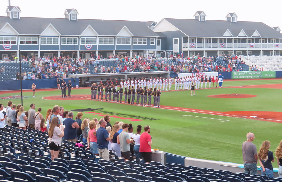Traverse City Pit Spitters National Anthem, Photo by Meg Minard, Stadium Journey