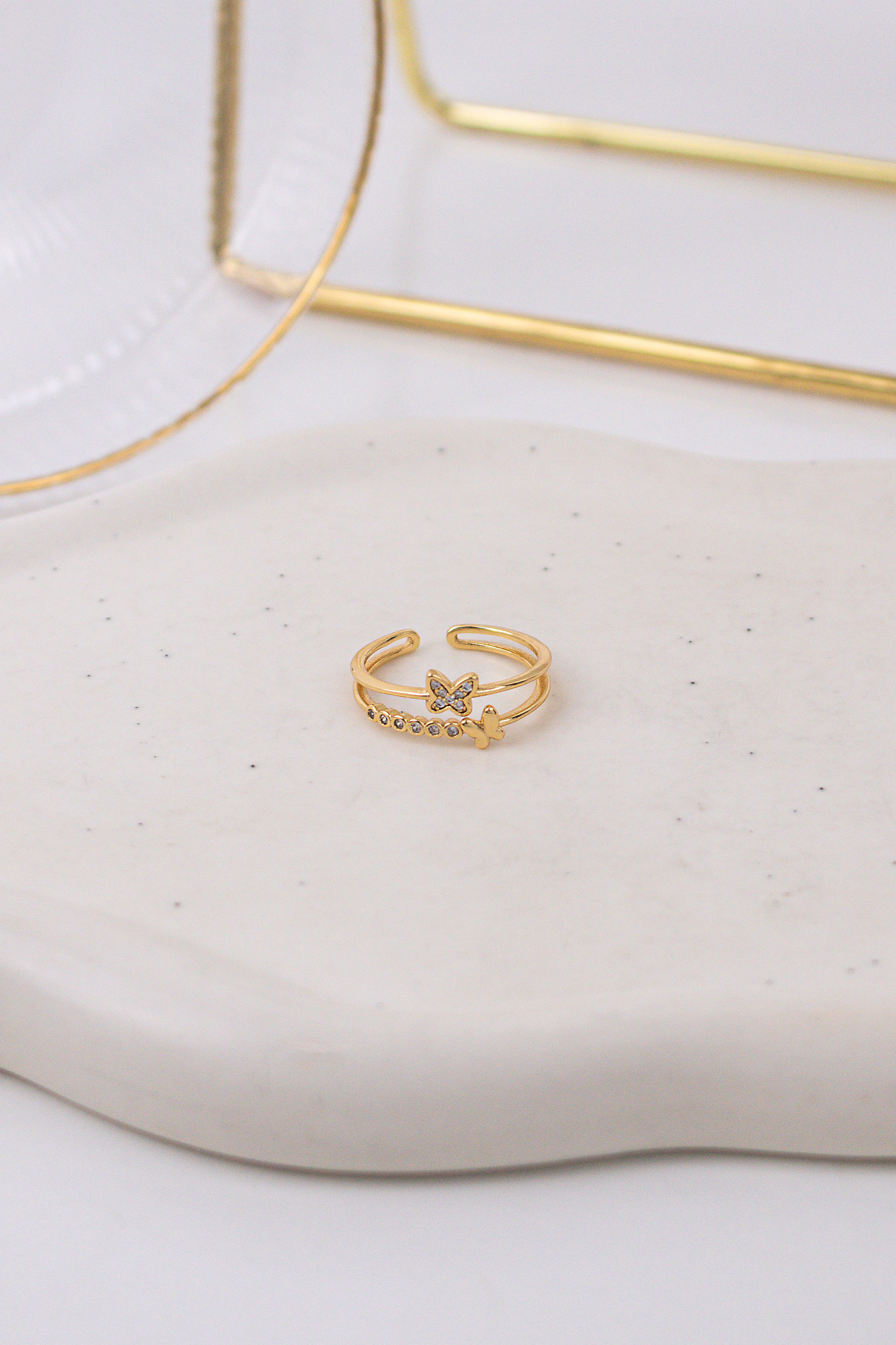 Anél Duplo Borboleta Regulável