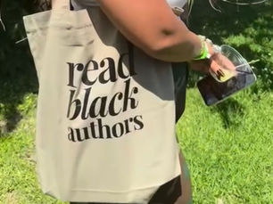Customer photo with BLK & Company Read Black Authors tote bac