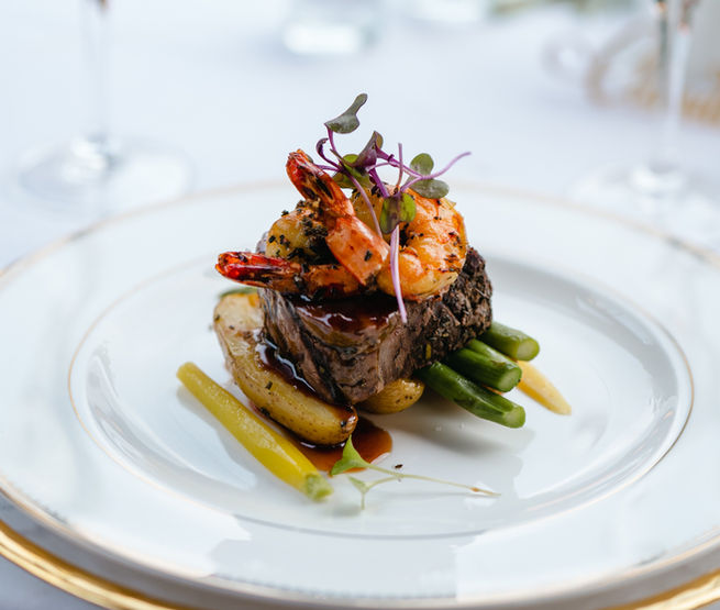 Surf and turf dinner entree