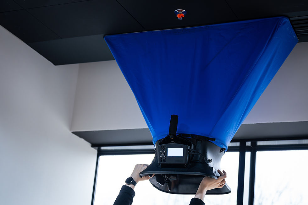 Measurements of ventilation airflow with a balometer - ventilation measurement - standard.