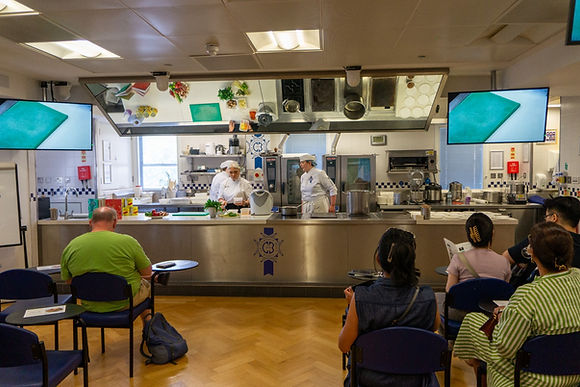 the kitchen
