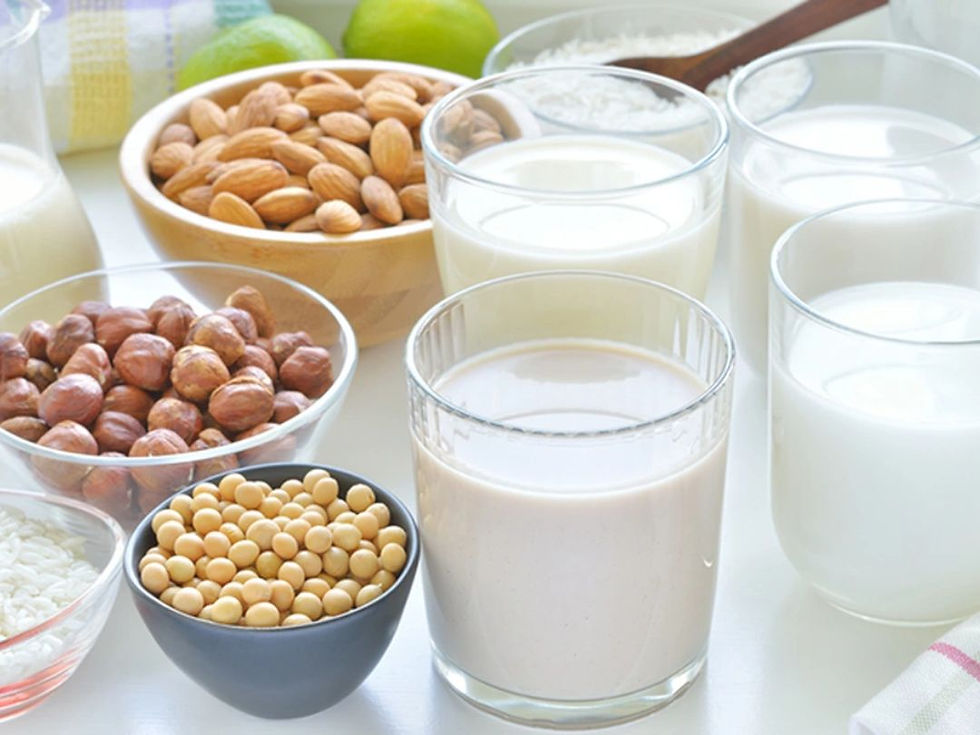 So sánh hàm lượng protein giữa sữa bò và sữa hạt (Ảnh: Sưu tầm)
