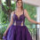 Miniatura: Vestido curto roxo Debutante Keira