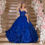 Miniatura: Vestido de Debutante Princesa Enya Azul Royal 2 em 1