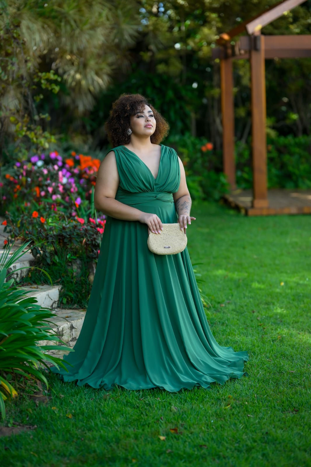 Vestido Tereza verde oliva