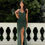 Miniatura: Vestido Sacha verde bordado