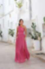 Vestido longo Renata rosê