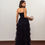 Miniatura: Vestido longo Larissa azul marinho