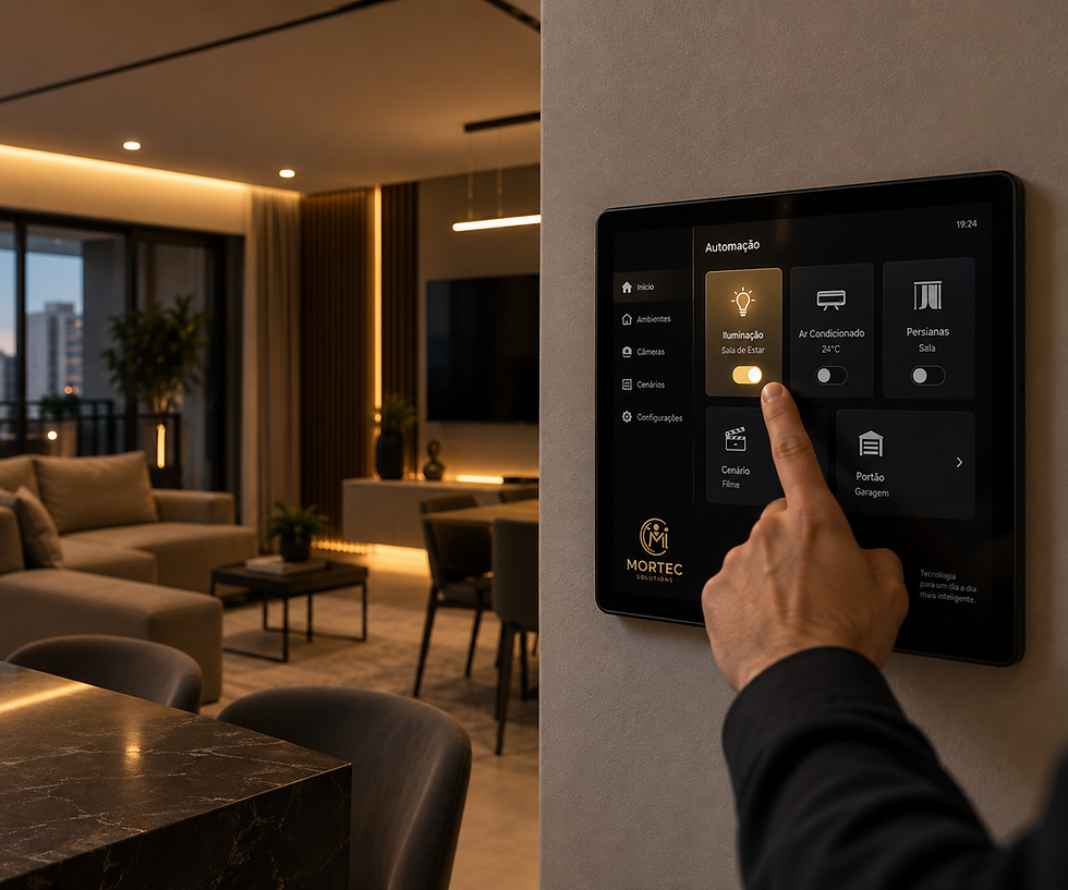 Automação residencial para controle de iluminação, persianas e ambientes