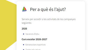 Ajut econòmic per a extraescolars 2026–2027