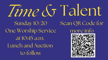 One Worship Service on October 20th 