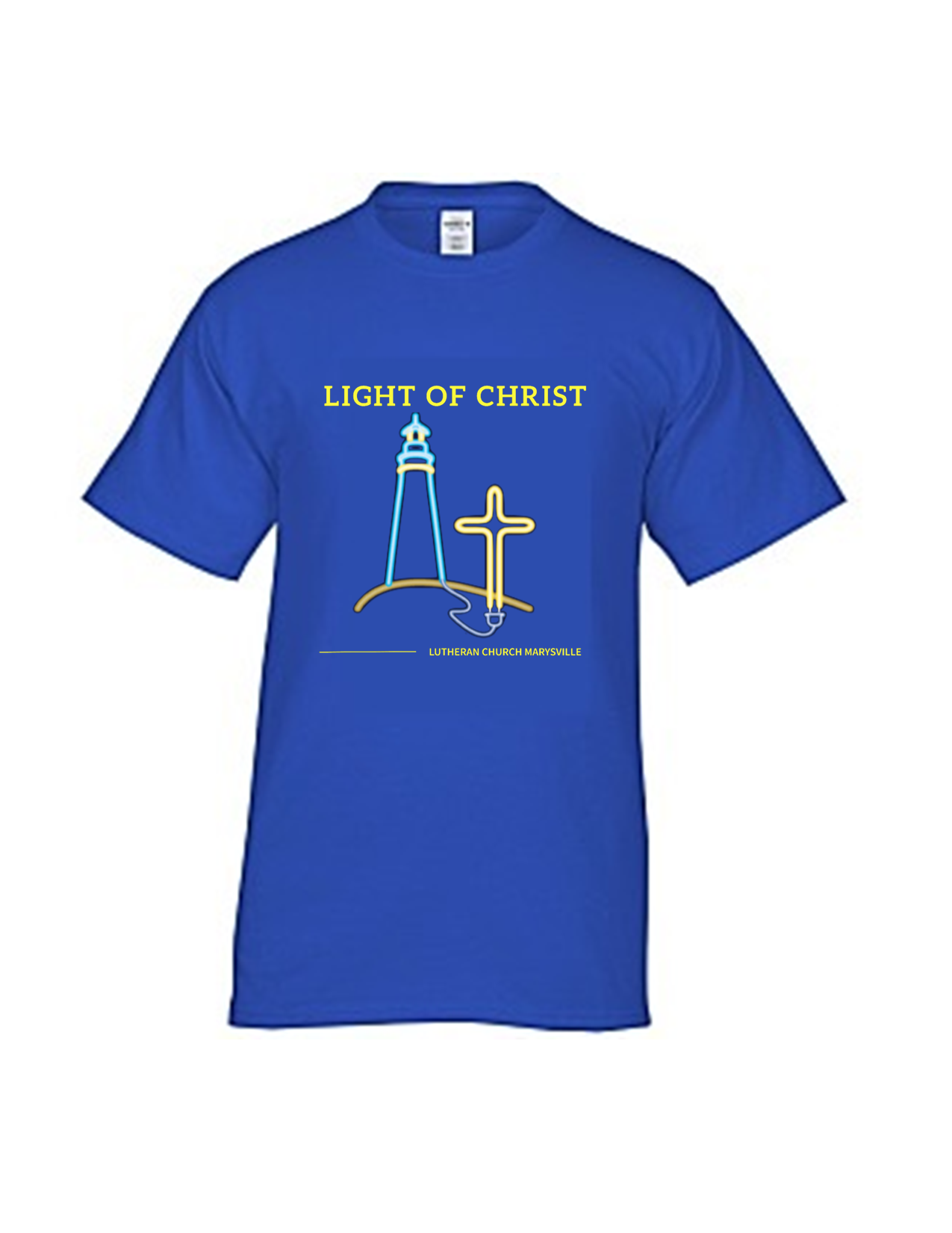 Short Sleeve T-Shirt with Front Color Logo $19.00