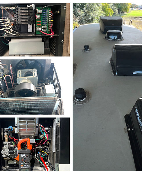 RV roof leak, RV roof sealant, RV water heater, RV air conditioner