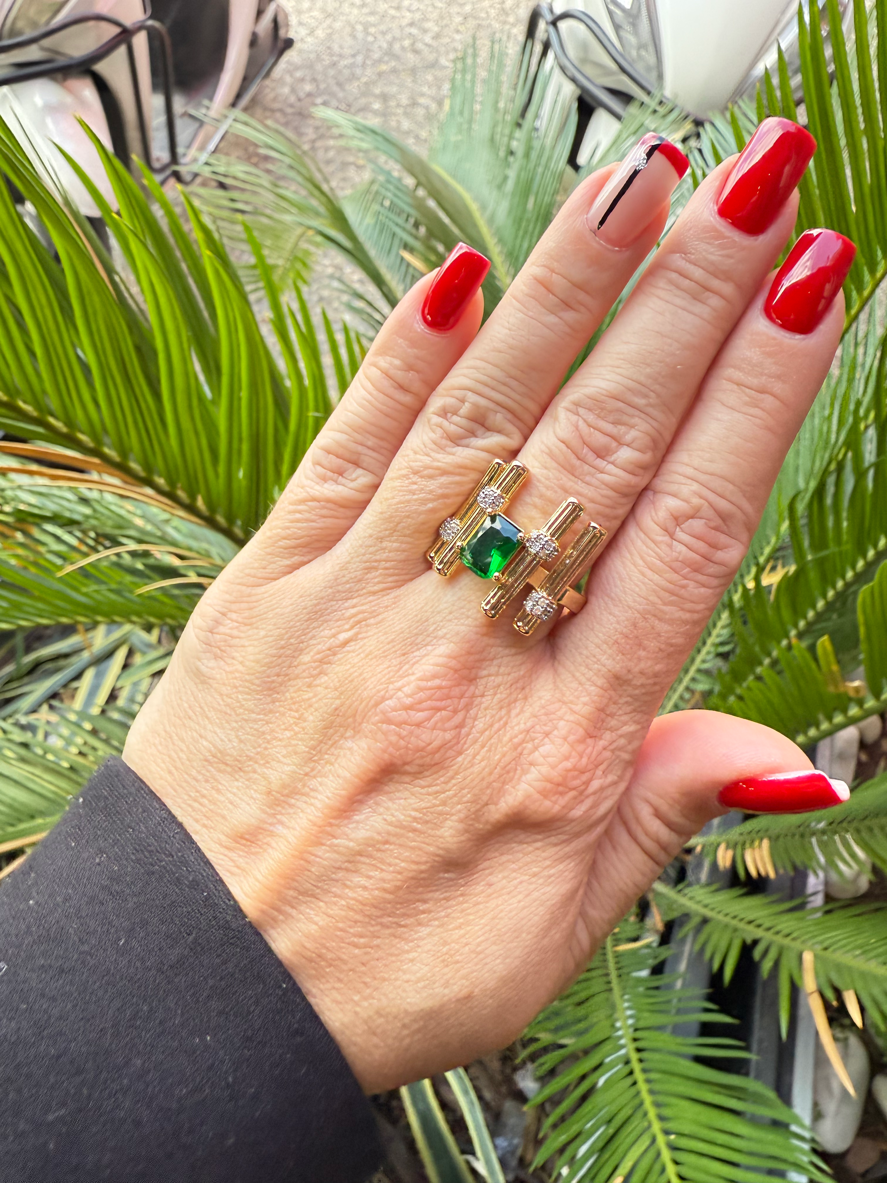 Vintage Zümrüt Yüzük