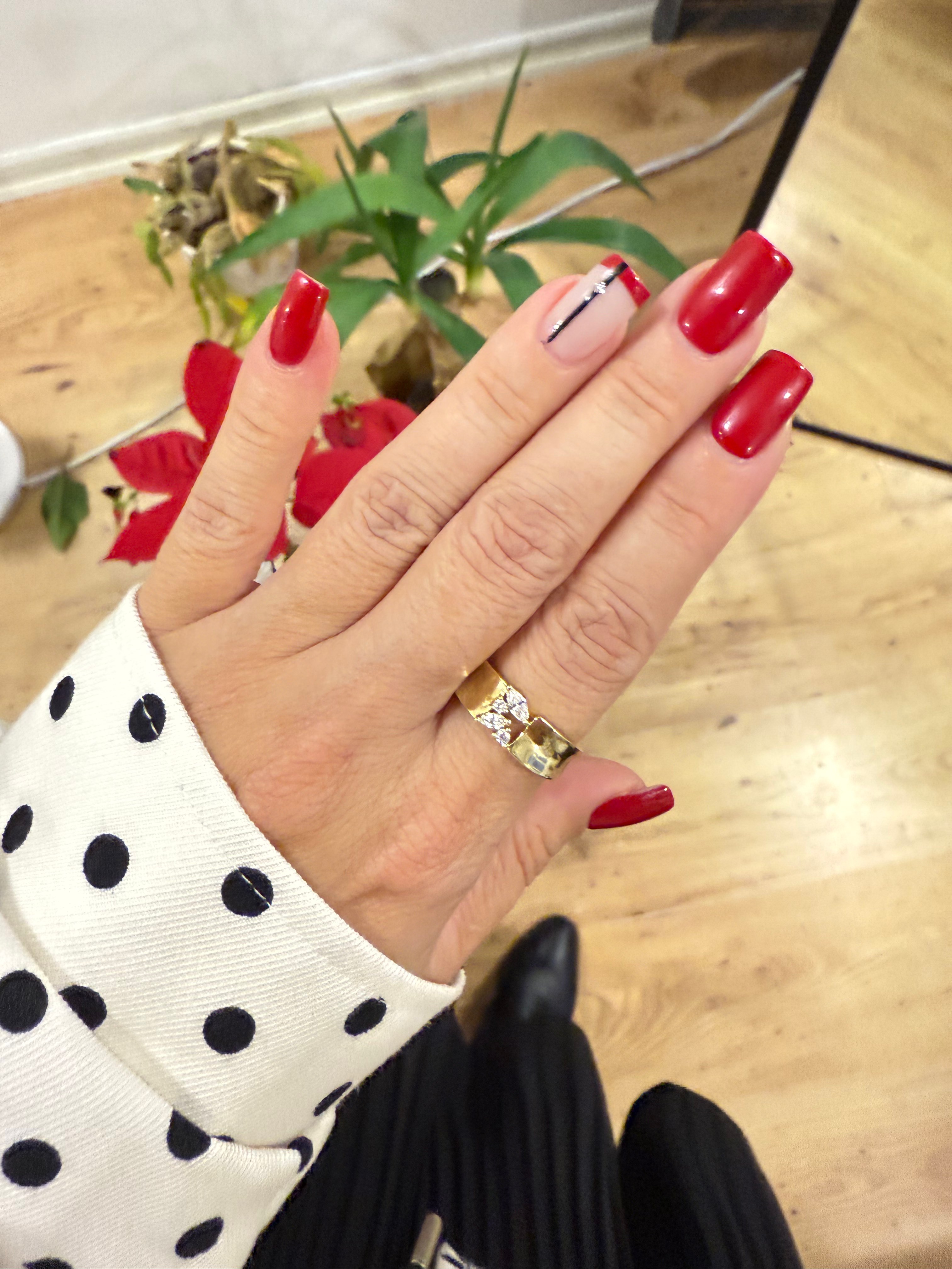 Gold İki Taşlı Yüzük