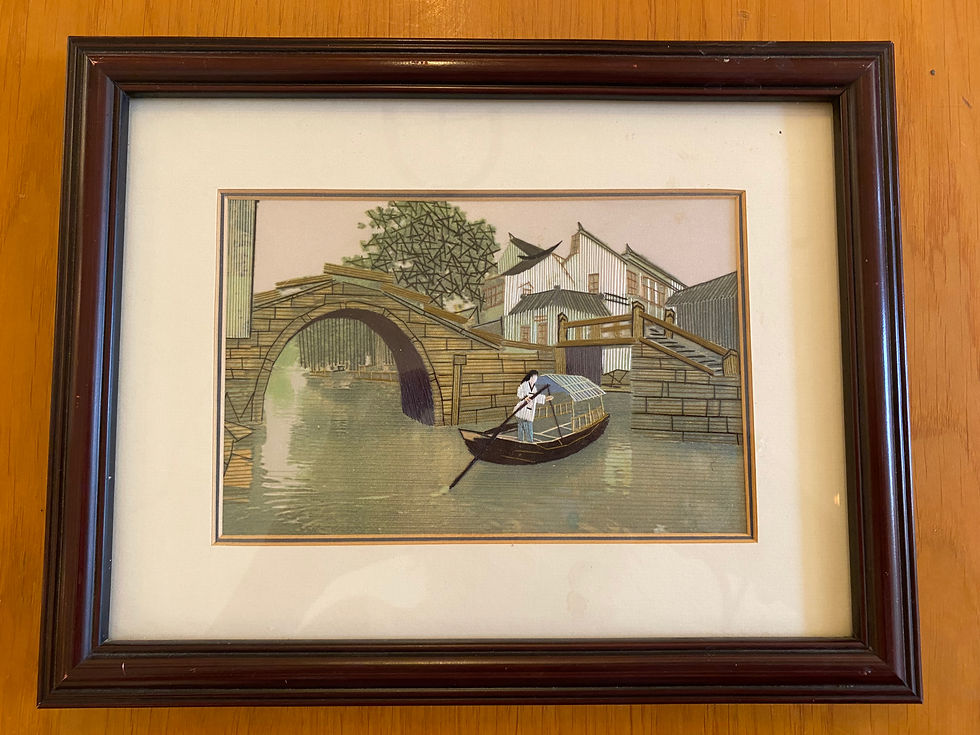 Traditioneel Chinees Naaldwerk op Zijde