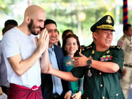 The Burmese boxing champion moved his entire family to Cambodia, actually to start a business.