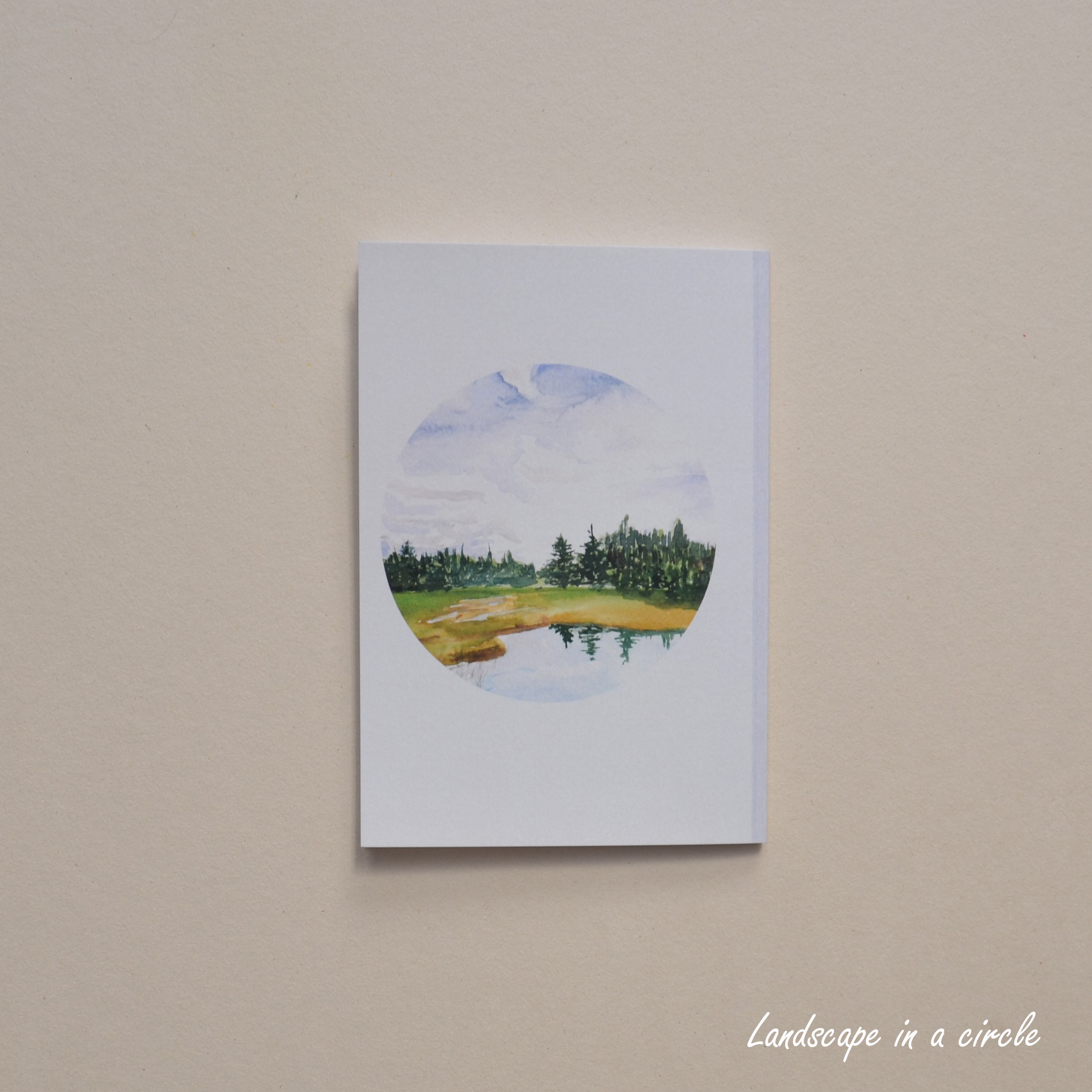 Landscape in a circle Notebook