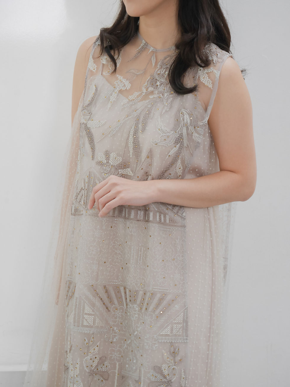 Thumbnail: Asima Dress in Nude by Touchup Atelier